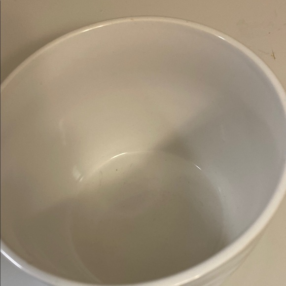 White Ribbed Ceramic Bowl - Picture 3 of 3